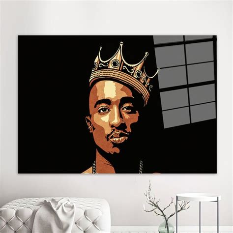 Mural Art Glass Wall Decor Tupac Shakur Rapper Glass - Etsy