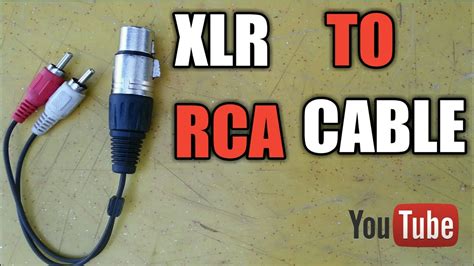 How To Make Xlr To Rca Cable Youtube