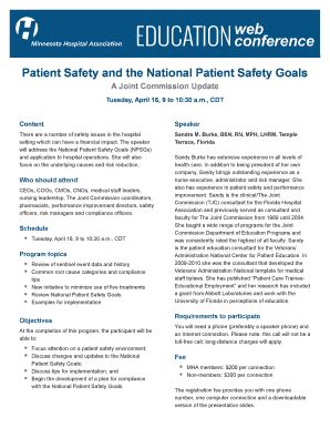 Fillable Online Patient Safety And The National Patient Safety Goals