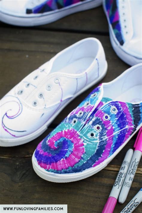 Diy Sharpie Tie Dye Shoes Fun Loving Families