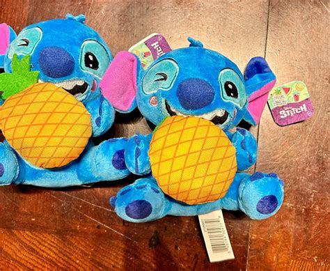 Disney Stitch Small Plush Stitch And Pineapple Stuffed Animal Blue