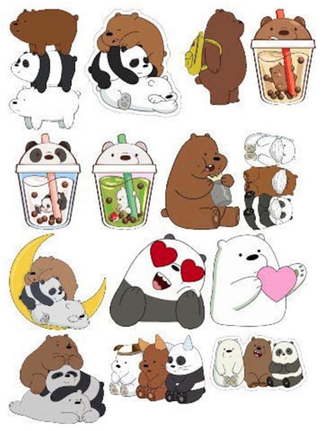 We Bare Bears Sticker Pack Impermeable Etsy M Xico