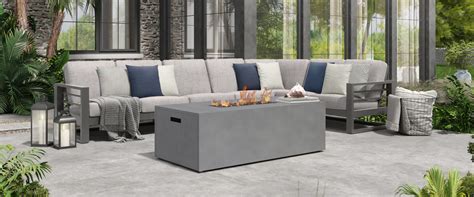 Palermo Hb Sectional Graphite Bellino Fire Pit X Patioworld