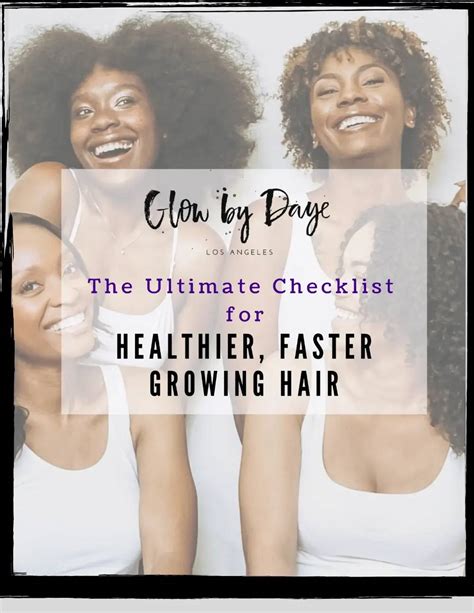 Healthy Hair Checklist Glow By Daye