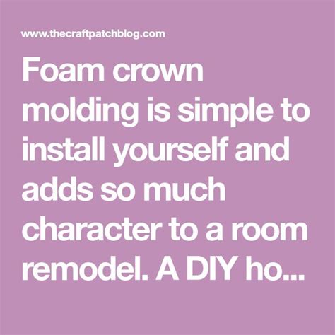 Foam Crown Molding Installation and Product Review | Foam crown molding ...