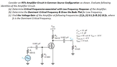 Answered Consider An Fets Amplifier Circuit In Bartleby