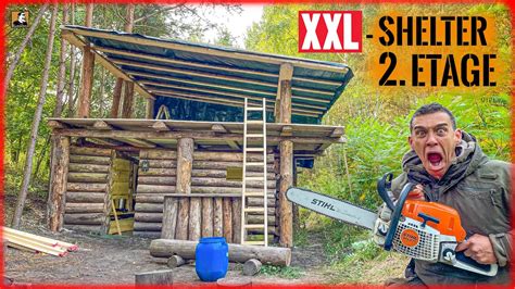 2 ETAGE für den XXL SHELTER bauen 007 Survival Mattin YouTube