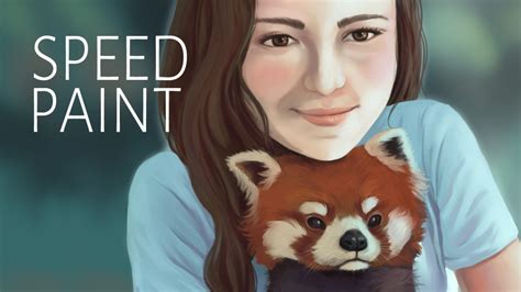 Speedpaint - Red Panda Hug - adriennecsedi.com