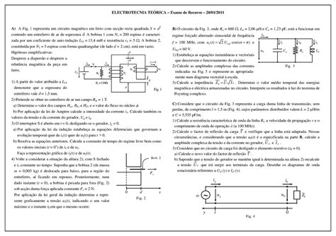 Prova Janeiro Quest Es E Respostas Electrotecnia Te Rica