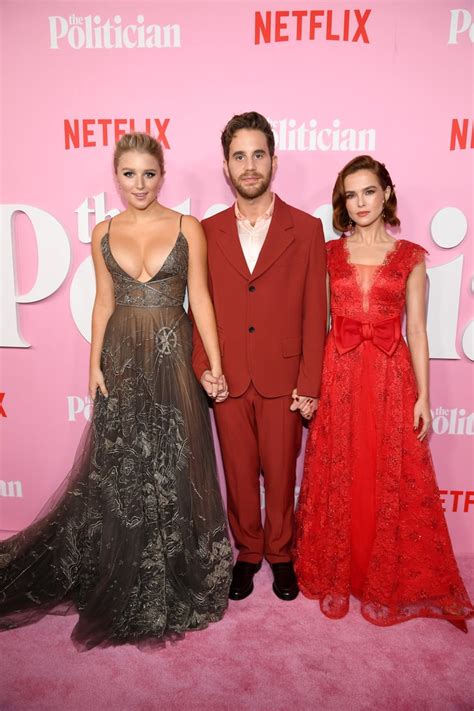 Julia Schlaepfer Ben Platt And Zoey Deutch At The Politician Premiere