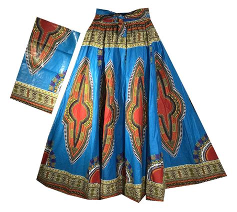 Decoraapparel Womens African Dashiki Maxi Skirt Below Etsy