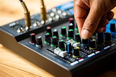 Selective Focus To Sound Electronics Mixer And Equalizer With Hand To