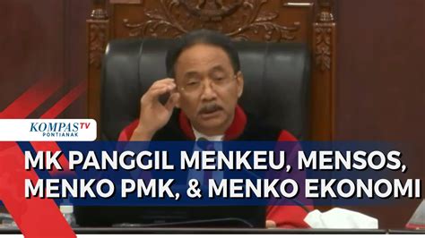 MK Panggil 4 Menteri Jokowi Jadi Saksi Sidang Sengketa Hasil Pilpres