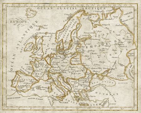 Antique Map Europe - MGL - Art Licensing : MGL – Art Licensing