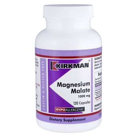 Magnesium Malate 1000 Mg Hypoallergenic 120 Capsules