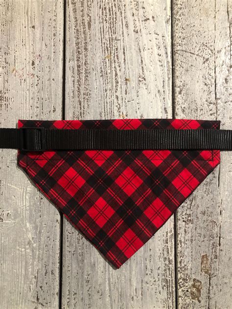 Red Plaid Dog Bandana T For Dog Mom Red Buffalo Plaid Dog Etsyde