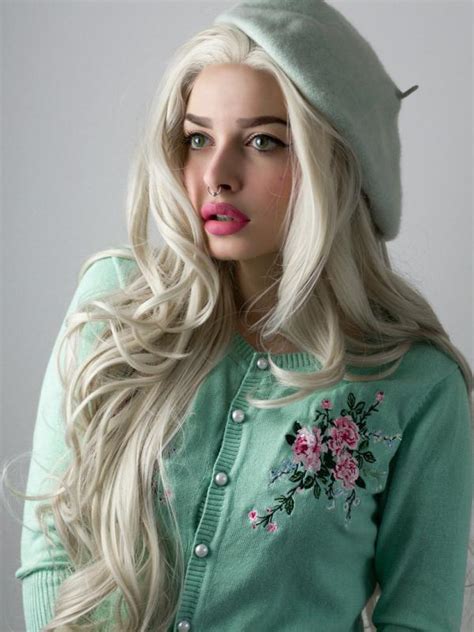 Vintage Grayish Blonde Long Wavy Synthetic Lace Front Wig All