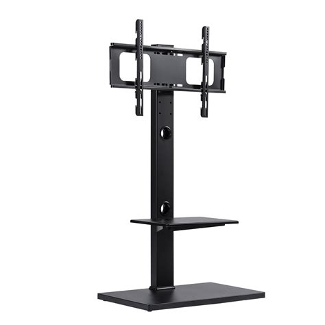 Rfiver Universal Swivel Floor Tv Stand With Sturdy Wood Base For