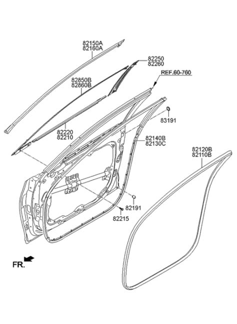 B Genuine Hyundai Garnish Assembly Dr Frame Lh