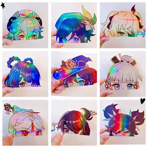 Dehya Peeker Holographic Sticker Genshin Stickers Genshin Etsy España