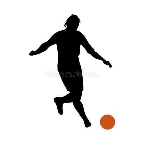 Silueta del futbolista ilustración del vector Ilustración de personas