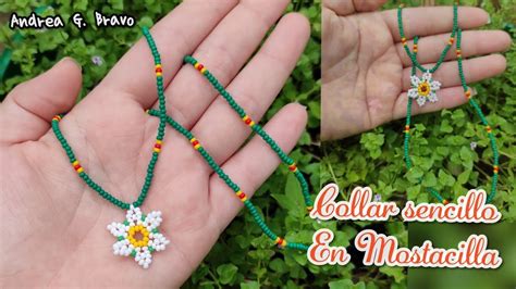 Collar Sencillo En Mostacilla Para Principiantes Youtube