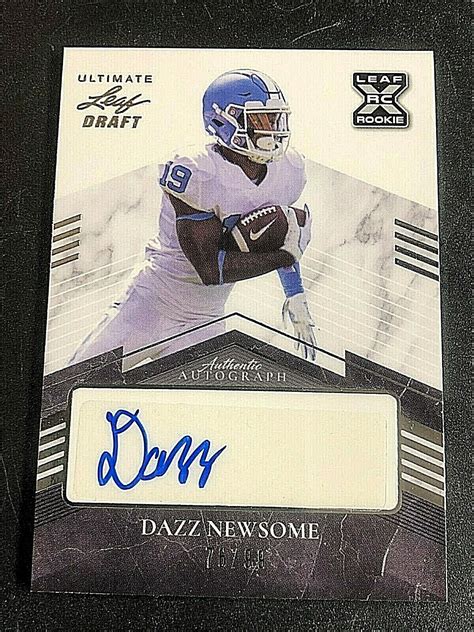 Dazz Newsome Leaf Ultimate Draft Autograph Rookie Serial D