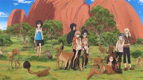 Australia Outback Uluru Kangaroos Anime Style Stable Diffusion