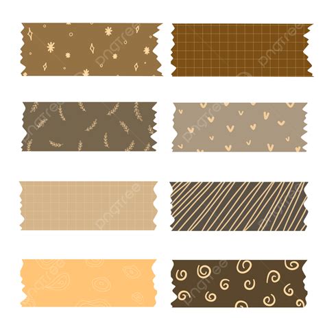 Set Of Aesthetic Washi Tape Aesthetic Washi Tape Sticker Png