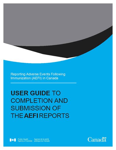 Reporting Adverse Events Following Immunization Aefi In Canada User Guide To Completion And