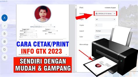 Cara Cetak Print Info GTK 2023 Sendiri Dengan Mudah Dan Gampang YouTube