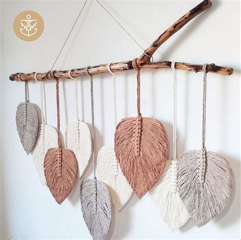 Painel Folhas Em Macrame Elo Produtos Especiais