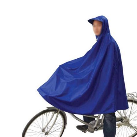 Blue Cycling Rainproof Raincoat Bike Bicycle Poncho Rain Cape Gear For