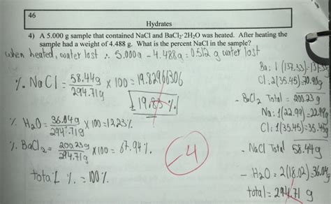 Solved A 5 000 G Sample That Contained NaCl And Chegg