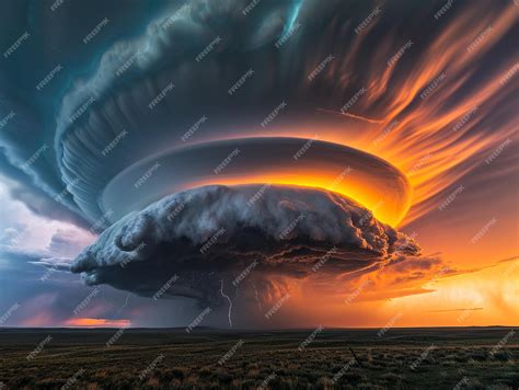 Premium AI Image | Supercell storm in tornado alley