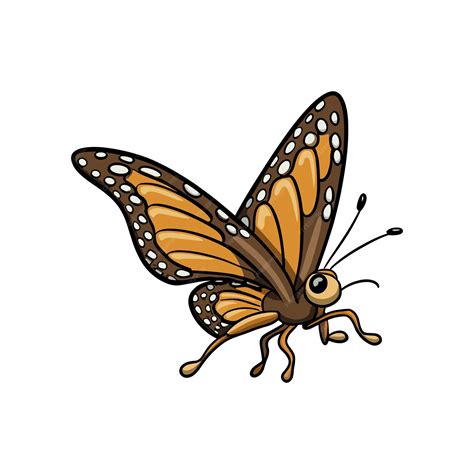 Premium Vector Monarch Butterfly Flying Illustration