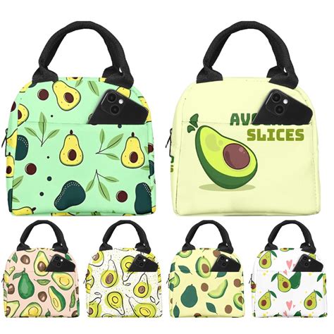 Summer Avocados Humor Handbag Lunch Box Lunch Boxes for Men (Style 5
