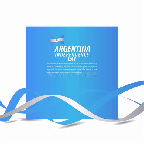 Argentina Ribbon Flag Vector Template Design Illustration Stock Vector