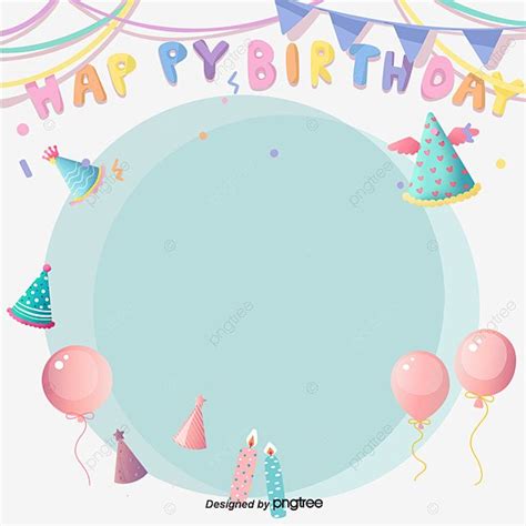 Happy Birthday Round PNG Image Sweet Birthday Happy Round Border