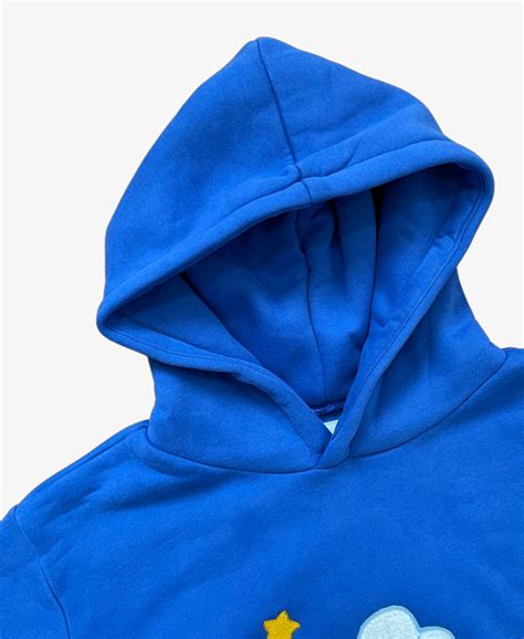 Clouds Royal Blue Skeleton Hoodie Abstractbyjules