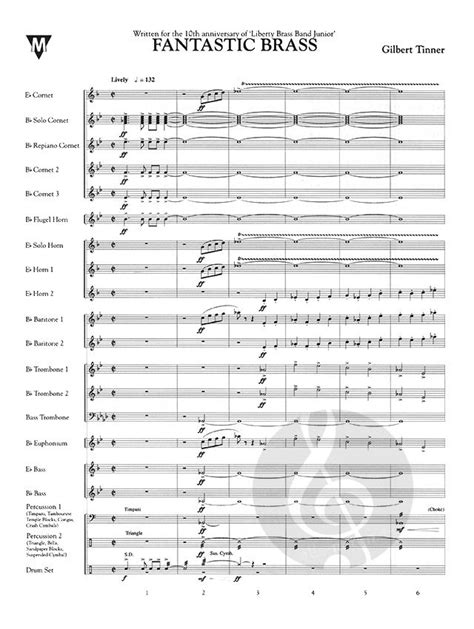 Fantastic Brass Gilbert Tinner Sheet Music For Brass Band