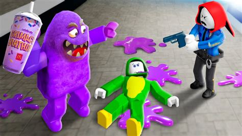 Police Jj Rescue Mikey From Grimace Shake Maizen Roblox Roblox