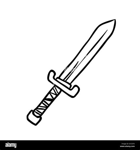 simple black and white sword cartoon Stock Vector Image & Art - Alamy