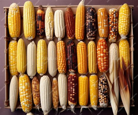 Premium AI Image | The diversity of corn varieties available