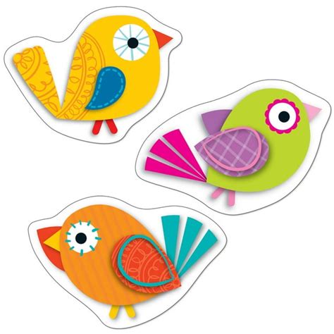 Carson Dellosa Education Boho Birds Mini Cut Outs 36