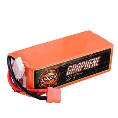 URUAV GRAPHENE 22 2V 6000mAh 100C 6S Lipo Battery XT90 Plug For RC