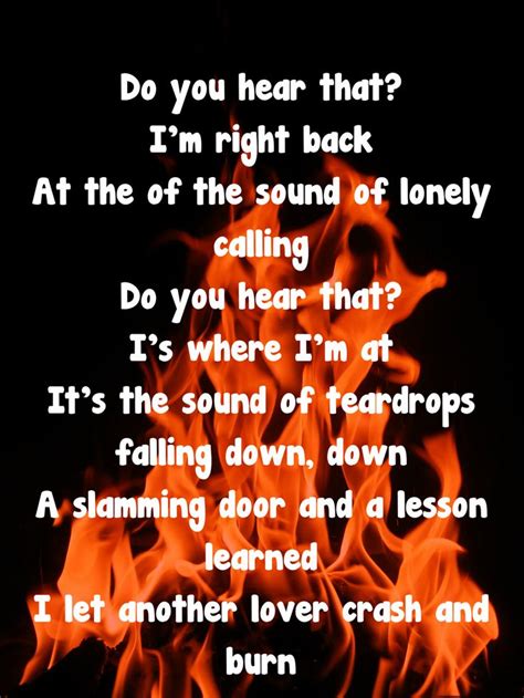 Crash And Burn Thomas Rhett Country Music Quotes Country Song