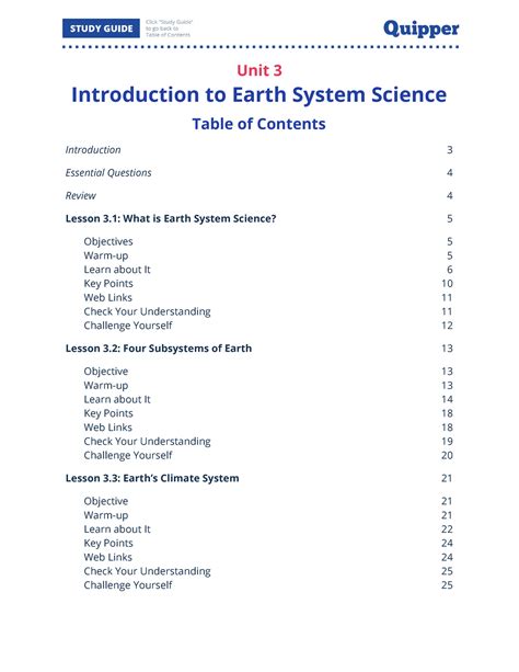 Earth Science Shs Unit Introduction To Earth System Science Study