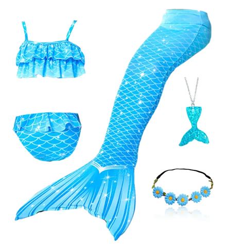 Las Colas De Sirena Para Nadar Poco De Los Ni Os Traje De Ba O Bikini