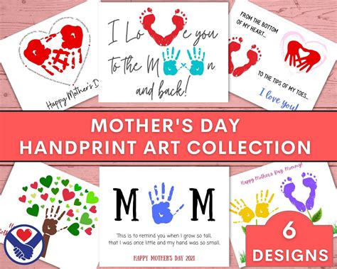 Mothers Day Handprint Art Mothers Day Printable Handprint Art for ...